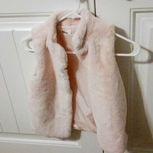 Plush pink vest